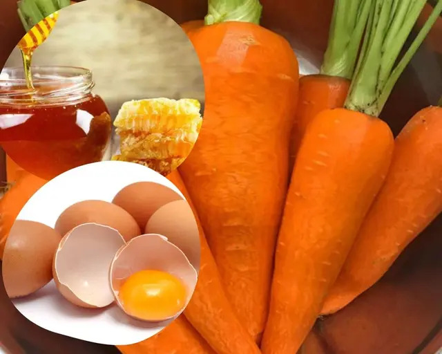 Trứng gà + cà rốt + mật ong chữa yếu sinh lý